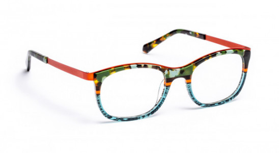 J.F. Rey CHURROS Eyeglasses, DEMI GREEN/ORANGE 8/12 BOY (4560)