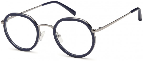 Di Caprio DC341 Eyeglasses, Navy Gunmetal