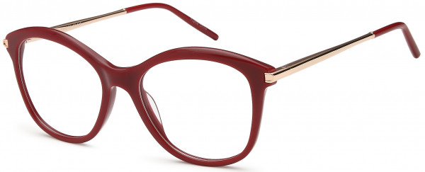 Di Caprio DC340 Eyeglasses, Burgundy Gold