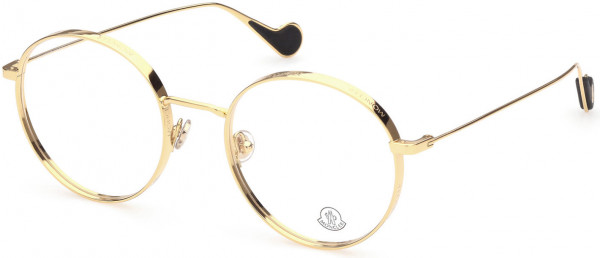 Moncler ML5082 Eyeglasses, 030 - Shiny Deep Gold