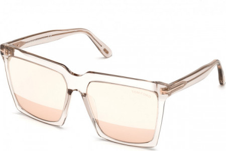 Tom Ford FT0764 SABRINA-02 Sunglasses, 20Z - Shiny Grey / Shiny Grey