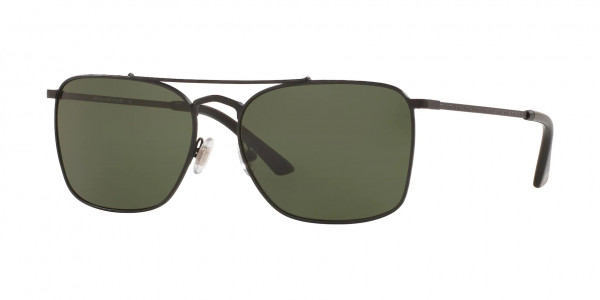 Brooks Brothers BB4054 Sunglasses, 163971 MATTE BLACK SOLID GREEN (BLACK)