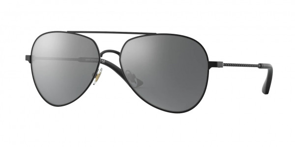 Brooks Brothers BB4056 Sunglasses, 15026G MATTE BLACK SOLID GRAY MIRROR (BLACK)