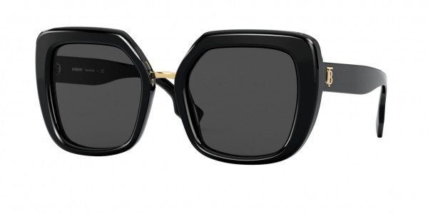 Burberry BE4315F CHARLOTTE Sunglasses, 300187 CHARLOTTE BLACK GREY (BLACK)