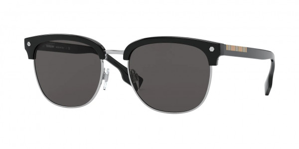 Burberry BE4317 AUBREY Sunglasses, 300187 AUBREY BLACK GREY (BLACK)