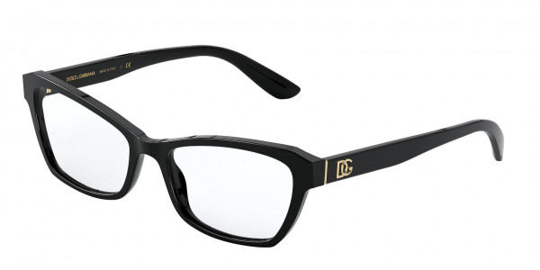 Dolce & Gabbana DG3328F Eyeglasses, 501 BLACK (BLACK)