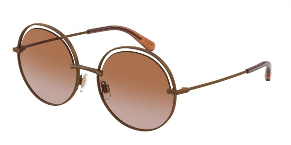 Dolce & Gabbana DG2262 Sunglasses, 135613 MATTE CAMEL BROWN GRADIENT (BROWN)