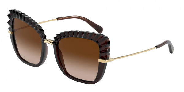 Dolce & Gabbana DG6131 Sunglasses, 315913 TRANSPARENT BROWN (BROWN)