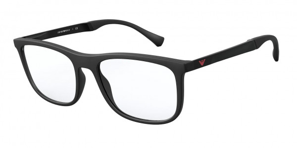 Emporio Armani EA3170F Eyeglasses, 5063 MATTE BLACK (BLACK)