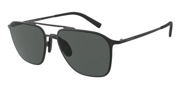 Giorgio Armani AR6110 Sunglasses, 300187 MATTE BLACK GREY (BLACK)