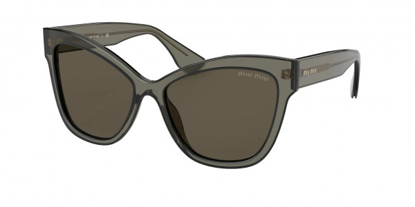 Miu Miu MU 08VS CORE COLLECTION Sunglasses, 08H5S2 CORE COLLECTION BLACK DARK BRO (BLACK)