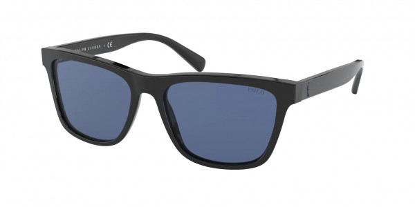 Polo PH4167 Sunglasses, 500180 SHINY BLACK DARK BLUE (BLACK)