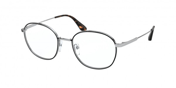 Prada PR 53WV Eyeglasses, 5241O1 SILVER/BLACK (BLACK)