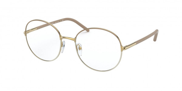 Prada PR 55WV Eyeglasses, 06I1O1 BEIGE/WHITE (BROWN)