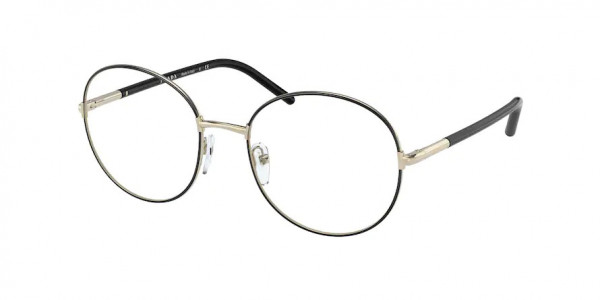 Prada PR 55WV Eyeglasses, AAV1O1 PALE GOLD/BLACK (GOLD)