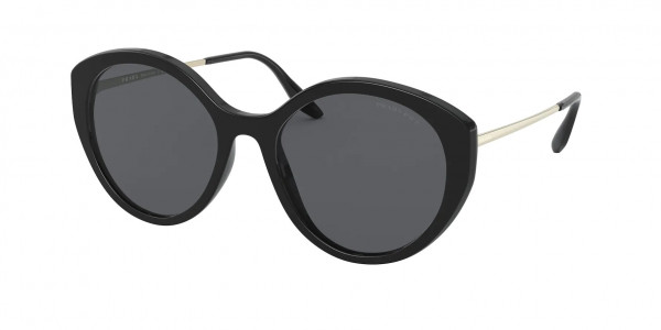 Prada PR 18XS Sunglasses, 1AB5Z1 BLACK POLAR DARK GREY (BLACK)