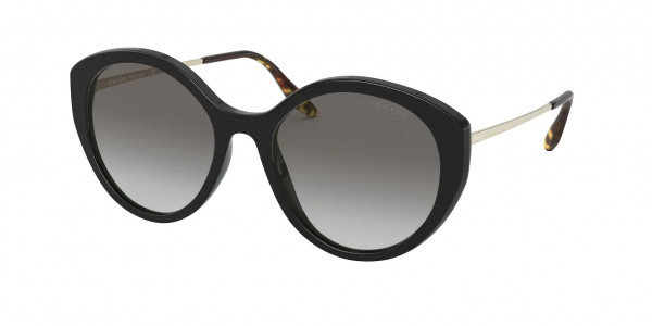 Prada PR 18XSF Sunglasses, 1AB0A7 BLACK GREY GRADIENT (BLACK)