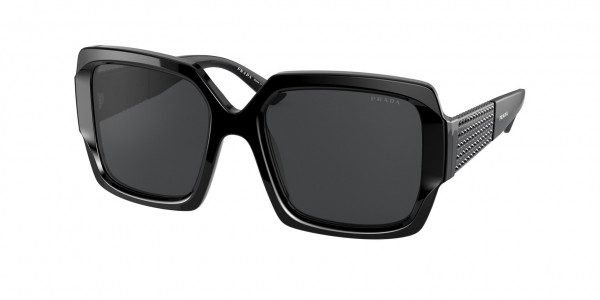 Prada PR 21XS Sunglasses, 01E5S0 BLACK DARK GREY (BLACK)