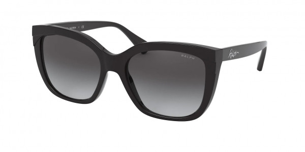 Ralph RA5265 Sunglasses, 575225 SHINY BLACK GRADIENT GREY (BLACK)