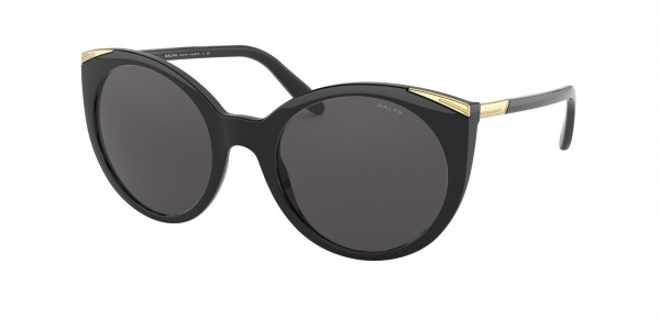 Ralph RA5269 Sunglasses, 500187 SHINY BLACK & GOLD DARK GREY (BLACK)