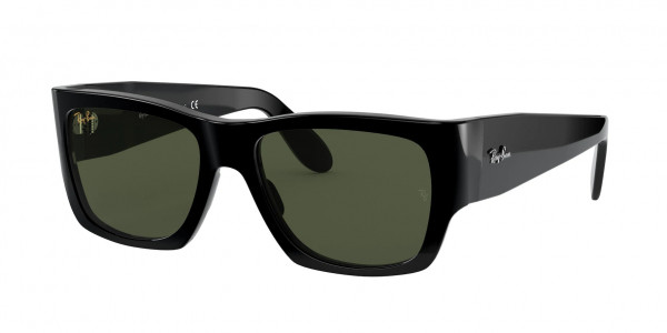 Ray-Ban RB2187 WAYFARER NOMAD Sunglasses, 901/31 WAYFARER NOMAD BLACK G-15 GREE (BLACK)