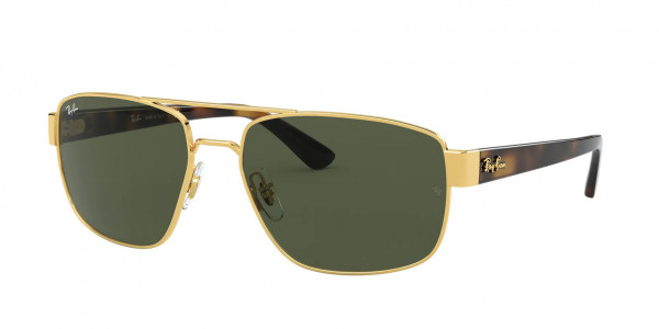 Ray-Ban RB3663 Sunglasses, 001/31 ARISTA G-15 GREEN (GOLD)