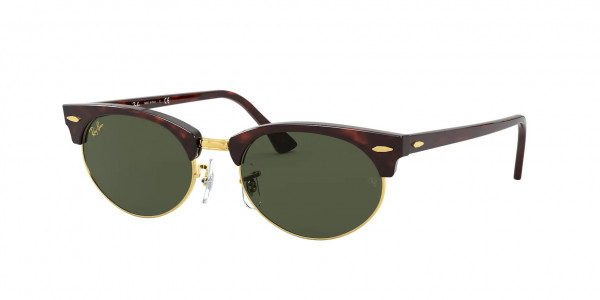 Ray-Ban RB3946 CLUBMASTER OVAL Sunglasses, 130431 CLUBMASTER OVAL MOCK TORTOISE (TORTOISE)