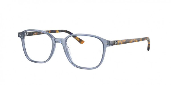 Ray-Ban Optical RX5393 LEONARD Eyeglasses, 8228 LEONARD TRANSPARENT BLUE (BLUE)