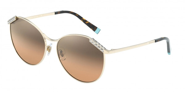 Tiffany & Co. TF3073B Sunglasses, 60213B PALE GOLD BROWN GRADIENT SILVE (GOLD)