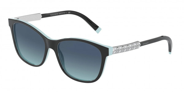Tiffany & Co. TF4174B Sunglasses, 80559S BLACK ON TIFFANY BLUE TIFFANY (BLACK)