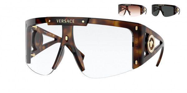 Versace VE4393 Sunglasses, 52171W HAVANA (HAVANA)