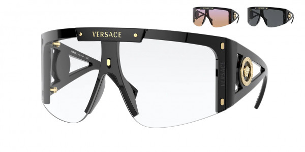 Versace VE4393 Sunglasses, GB1/1W BLACK (BLACK)