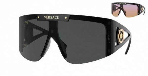 Versace VE4393 Sunglasses, GB1/87 BLACK (BLACK)