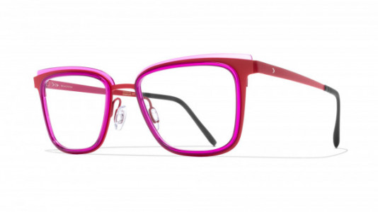 Blackfin Flower Cave Eyeglasses, Red/Transparent Purple Acetate - C1146