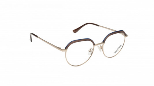 Mad In Italy D'Annunzio Eyeglasses, Light Gold/Brown Nylon - C02
