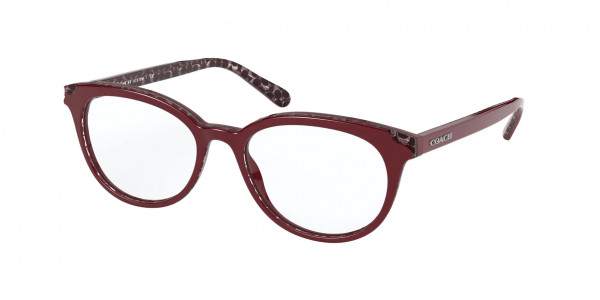 Coach HC6149F Eyeglasses, 5584 BURGUNDY GLITTER SIGNATURE C (VIOLET)