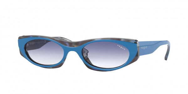 Vogue VO5316S Sunglasses, 2817X0 TOP BLUE/MULTICOLOR HAVANA (BLUE)