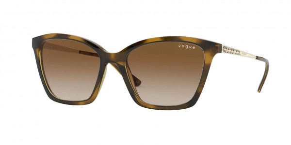 Vogue VO5333S Sunglasses, W65613 DARK HAVANA BROWN GRADIENT (BROWN)
