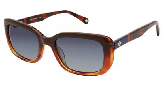 Sperry Top-Sider ROSEFISH Sunglasses, C02 BROWN HORN (DK GREY GRADIENT)