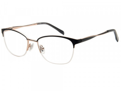 Amadeus A1037 Eyeglasses, Dold With Black On Rim