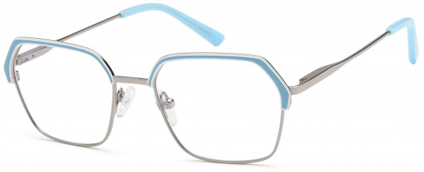 Menizzi M4092 Eyeglasses, 03-Silver Light Blue