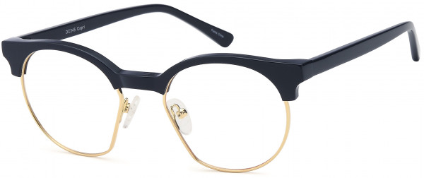 Di Caprio DC345 Eyeglasses, Navy Gold