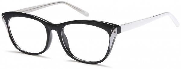 4U US103 Eyeglasses, Black White