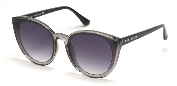 Pink PK0041-H Sunglasses, 20B - Grey Gradient Lens, Crystal Grey Front W/ Black Solid Temple