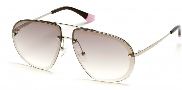 Victoria's Secret VS0051 Sunglasses, 30F - Gold W/ Brown Gradient And Gold Rim Lens, Brown Tips