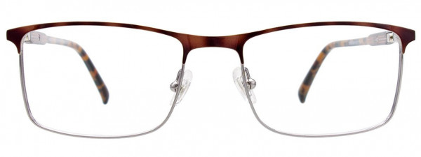 EasyClip EC554 Eyeglasses, 010 - Satin Brown & Silver