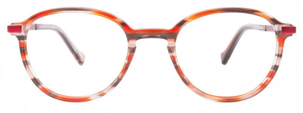 Takumi TK1136 Eyeglasses, 030 - Red & Orange & Crystal Marbled