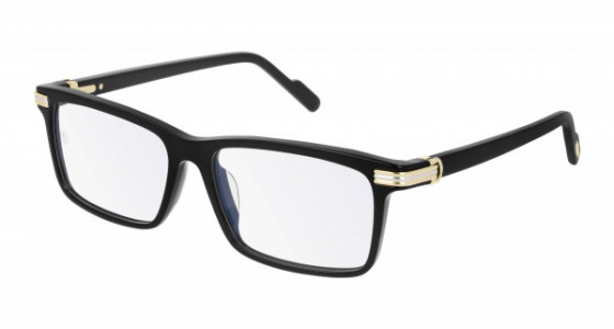 Cartier CT0222OA Eyeglasses, 004 - BLACK with TRANSPARENT lenses