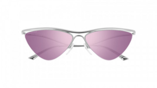 Balenciaga BB0093S Sunglasses, 003 - SILVER with VIOLET lenses