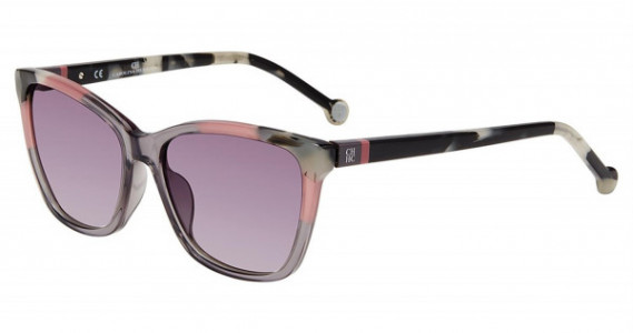 Carolina Herrera SHE844V Sunglasses, Grey Pink 09MB
